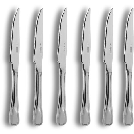 Lot de 6 couteaux à steak en acier inoxydable, FILLA (1/3)