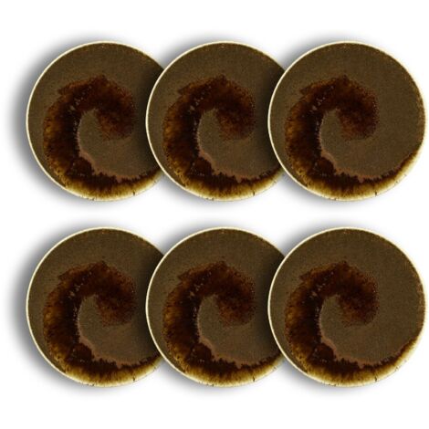 Lot de 6 assiettes à dessert en porcelaine 21cm, SATURNE (1/5)