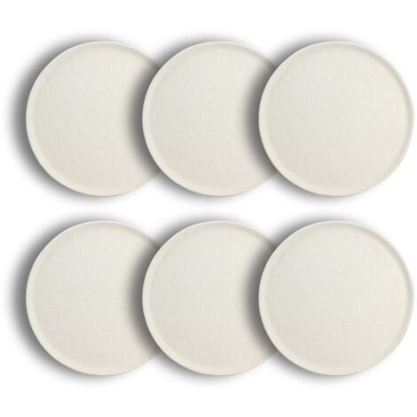 Lot de 6 assiettes plates en grès 27cm, SNOWSTACK (1/4)