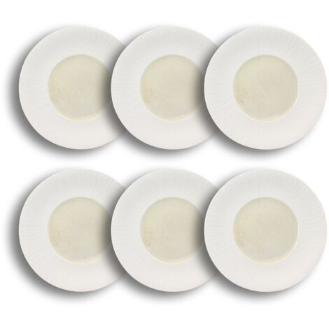 Lot de 6 asisettes creuses en porcelaine 20cm, URUS (1/5)