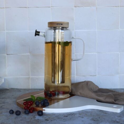 OGO Living - Infuseur à thé en inox et bois d'acacia