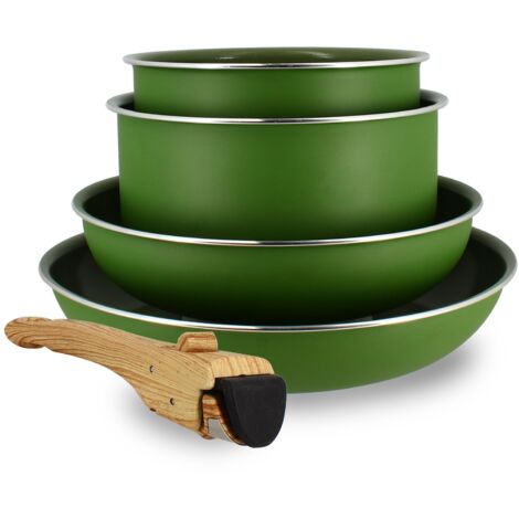 Batterie de cuisine 5 pièces en aluminium recyclé, COLORAMA