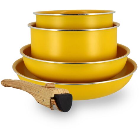 Batterie de cuisine 5 pièces en aluminium recyclé, COLORAMA