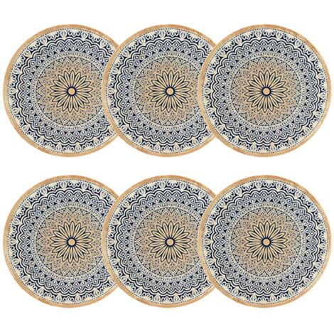 Lot de 6 assiettes plates en porcelaine 27cm, BYZANCE (1/5)