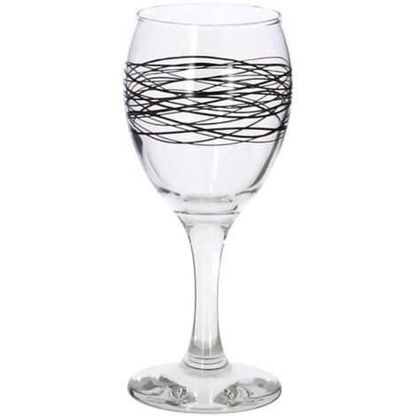 Lot de 6 verres à pied en verre 20,5cl, SERPENTIN