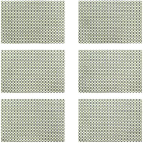 Lot de 6 sets de table tissé en PVC 45x30cm (1/3)
