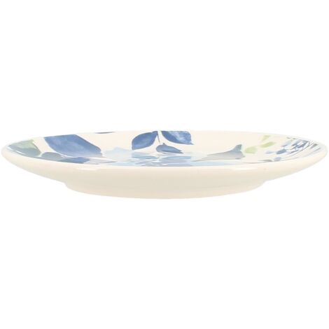 Lot 6 Assiettes Creuses Florali 20,5 Cm Grès Noir – Décor Floral Rétro Élégant