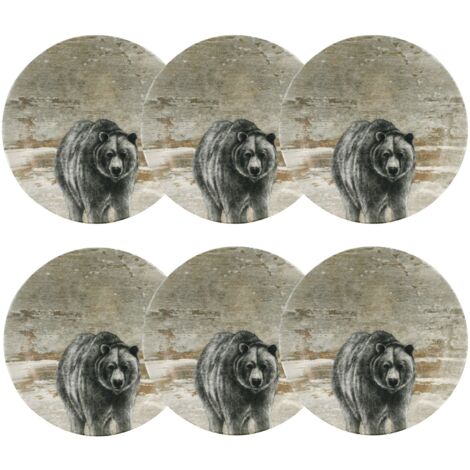 Lot de 6 assiettes creuses en porcelaine 21cm, LACHAT