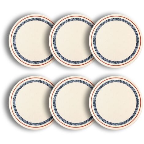 Lot de 6 assiettes à pizza en faience 32cm, AMATXI (1/3)