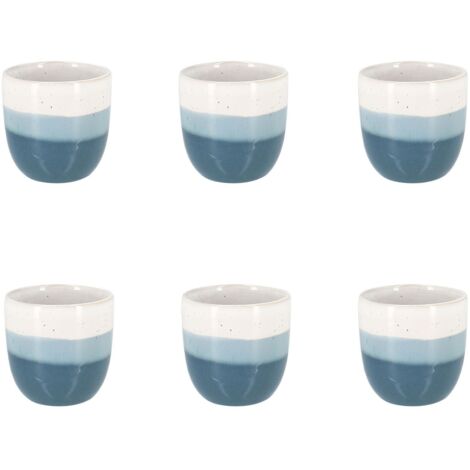 Lot de 6 tasses expresso en grès 11cl, RIGA