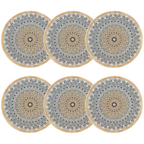 Lot de 6 assiettes à dessert en porcelaine 20cm, BYZANCE (1/5)