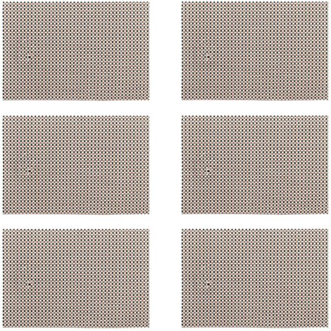 Lot de 6 sets de table tissé en PVC 45x30cm (1/3)