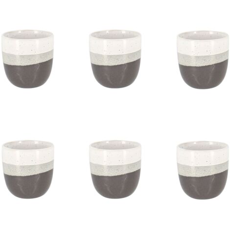 Lot de 6 tasses expresso en grès 11cl, RIGA