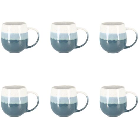 Lot de 6 mugs en grès 44cl, RIGA