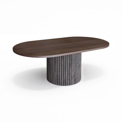 Table basse ovale en bois de noyer, SIERRA (1/5)