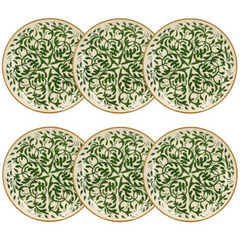 Lot de 6 assiettes plates à motif en grès 27cm, HERACLEE