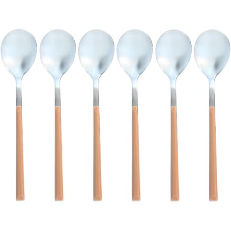 Lot de 6 cuillères de table en acier inoxydable, COLORAMA