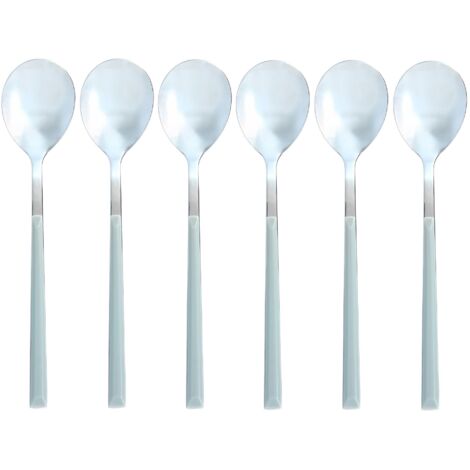 Lot de 6 cuillères de table en acier inoxydable, COLORAMA