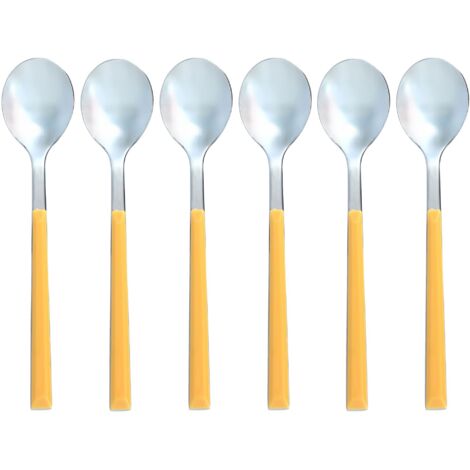Lot de 6 cuillères à café en acier inoxydable, COLORAMA (1/3)