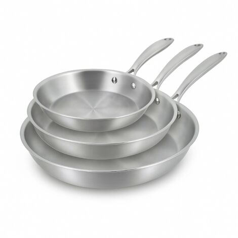 Set de 3 poêles en acier inoxydable, TRIPLY (1/5)