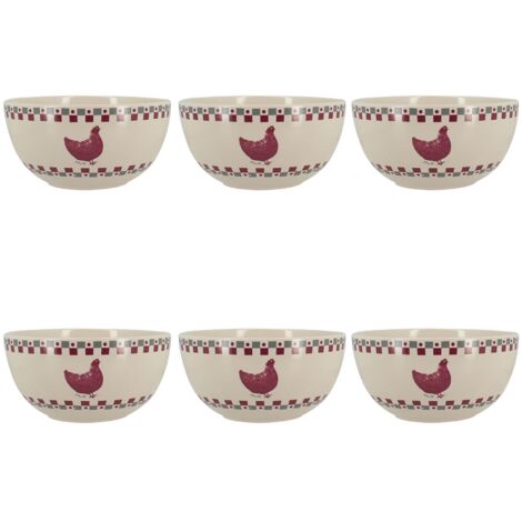 Lot de 6 bols en grès 55cl, GALLINA (1/2)