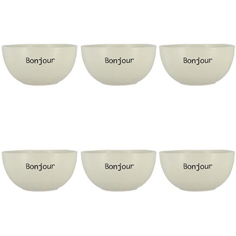 Lot de 6 bols en grès 58cl, BONJOUR (1/2)