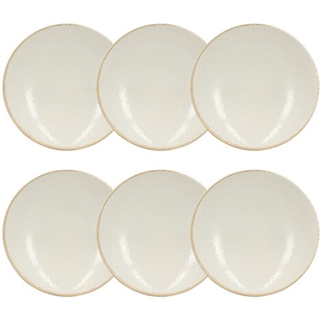 Lot de 6 assiettes creuses en porcelaine 21cm, NUANCE (1/5)