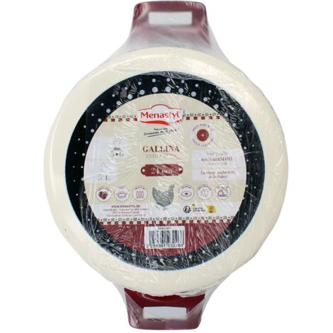 Faitout Induction MARMITE GALLINA 24CM EN ACIER ÉMAILLÉ AVEC