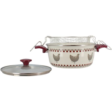 Friteuse en acier émaillé 24cm, GALLINA