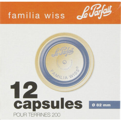 Capsules hermétiques D82 bleues pour bocaux Le Parfait – Lot de 12 – Préservation optimale des saveurs et nutriments (1/5)