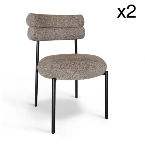 Lot de 2 chaises en tweed, GINA (1/4)