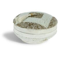 Boite en bambou ornée de perles
