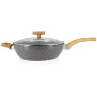 Sauteuse avec couvercle en aluminium 28cm, CANNELLE