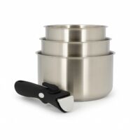 Batterie de cuisine 4 pièces en inox, IRIS