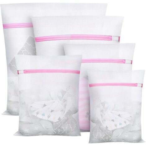 Set Da 5 Sacchetti In Rete Con Zip Per Biancheria Delicata, Lavaggio In Lavatrice, Protezione Capi, Sacchetto Anti-deformazione Per Uso Domestico | Leroy Merlin - Foto 9