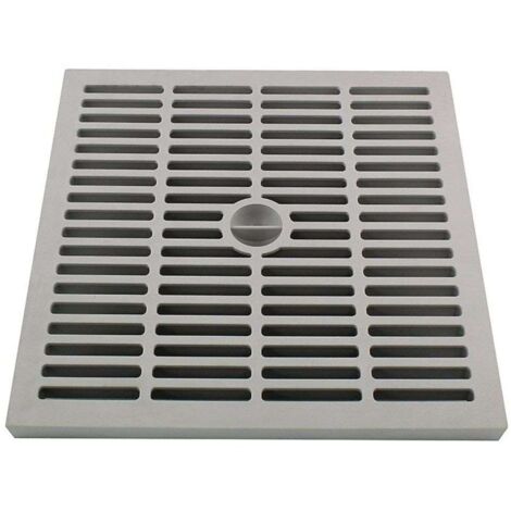 Grille de voirie 40 x 40 cm en polypropylène – Résistante aux chocs et aux produits chimiques – Traitement anti-UV – Dimensions nettes 38 x 38 cm