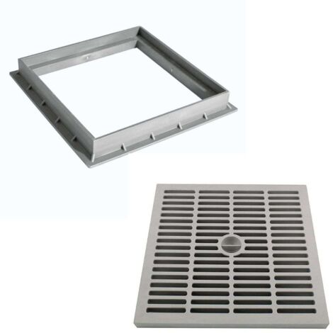 Grille de regard renforcé 40x40 cm pour collecteur des eaux en polypropylène – Traitement anti-UV – Résistant à l'abrasion (1/2)