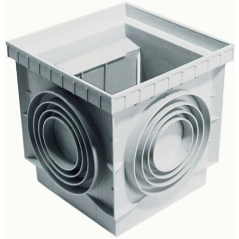 Regard de branchement 30x30 cm – Résistant aux agents chimiques – Pour évacuation eaux pluviales et câblage électrique – Prédécoupe 50-63-80-100-125