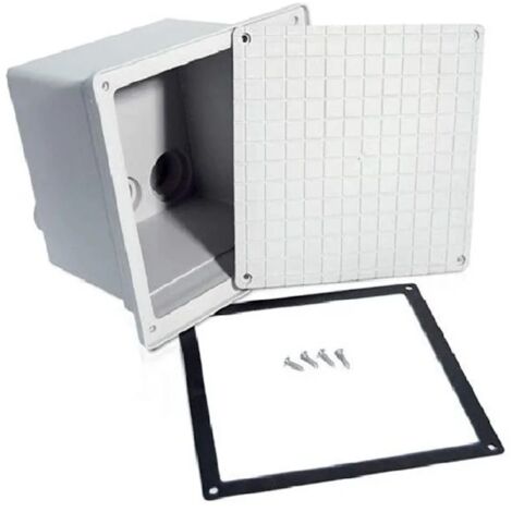 Regard pour câbles électriques enterré 27,5 x 27,5 x 24 cm – Couvercle étanche en polypropylène – Résistance aux chocs – Joint souple noir