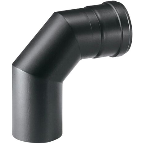Courbe Coude de cheminée pour poêle à granulés AVEC JOINT SILICONE, 90° DN Ø 80 mm Raccord de poêle à pellets coudé (1/2)