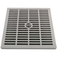 Grille de voirie 40 x 40 cm en polypropylène – Résistante aux chocs et aux produits chimiques – Traitement anti-UV – Dimensions nettes 38 x 38 cm