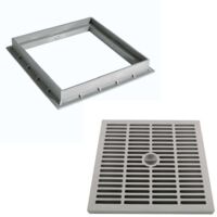 Grille de regard renforcée 30x30cm – Polypropylène traité anti-UV – Résistant à l'abrasion pour collecteur des eaux