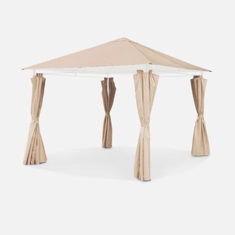 Lona de techo + cortinas para pergola Elusa 3x3m