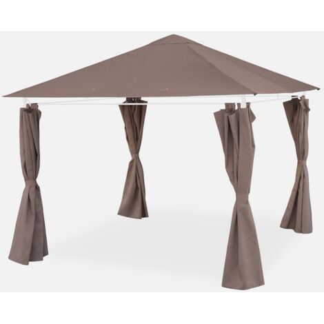 Lona de techo + cortinas para pergola Elusa 3x3m