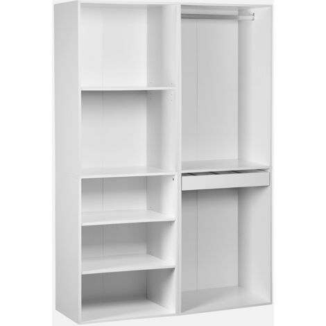 Vestidor con 5 estantes, una barra de colga y portapantalones (1/5)