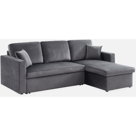 Sofá cama esquinero reversible con espacio de almacenamiento, 3 plazas