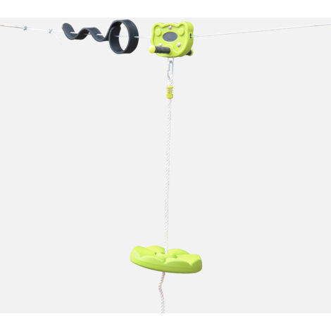 Tirolina para niños con columpio de 30m
