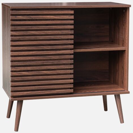 Aparador escandinavo con decoración de madera, 80cm