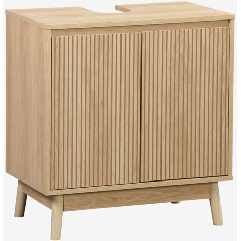 Mueble bajo escandinavo decorado en madera
