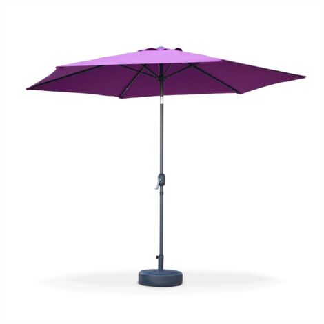 Parasol rectangular poste efecto madera, 3x3m